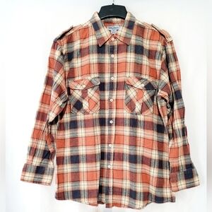 Galaxy by Harvic Casual Plaid Shirt Mens Size XL 100% Cotton